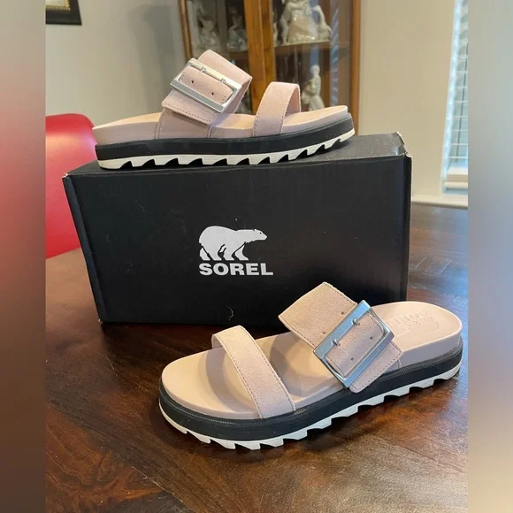 NIB, SOREL MAUVE ROAMING SLIDES, 7.5 - Picture 1 of 5
